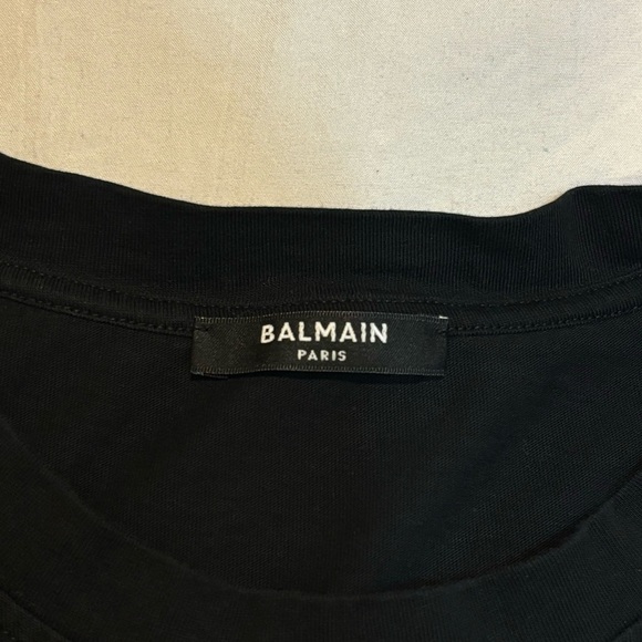 Balmain Runway 2024 Palm Print Logo Tshirt, Like New 🔥 - Picture 5 of 6